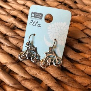 Bicycle pierced earrings